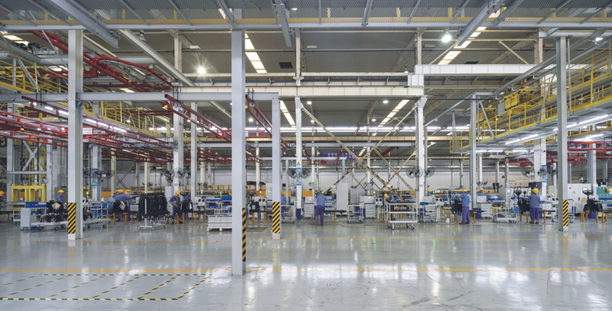Hangcha Officina di assemblaggio di carrelli elevatori con stoccaggio intelligente
